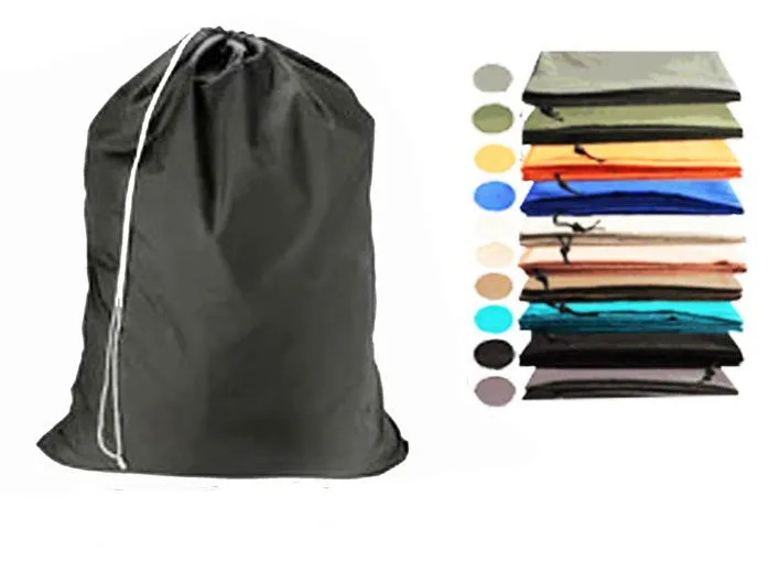 Large 29"X40" Laundry Bag Heavy Duty Nylon With Drawstring Assorted (10 Pack)