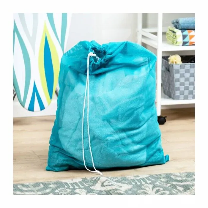 Large 29"X40" Laundry Bag Heavy Duty Nylon With Drawstring Assorted (10 Pack)