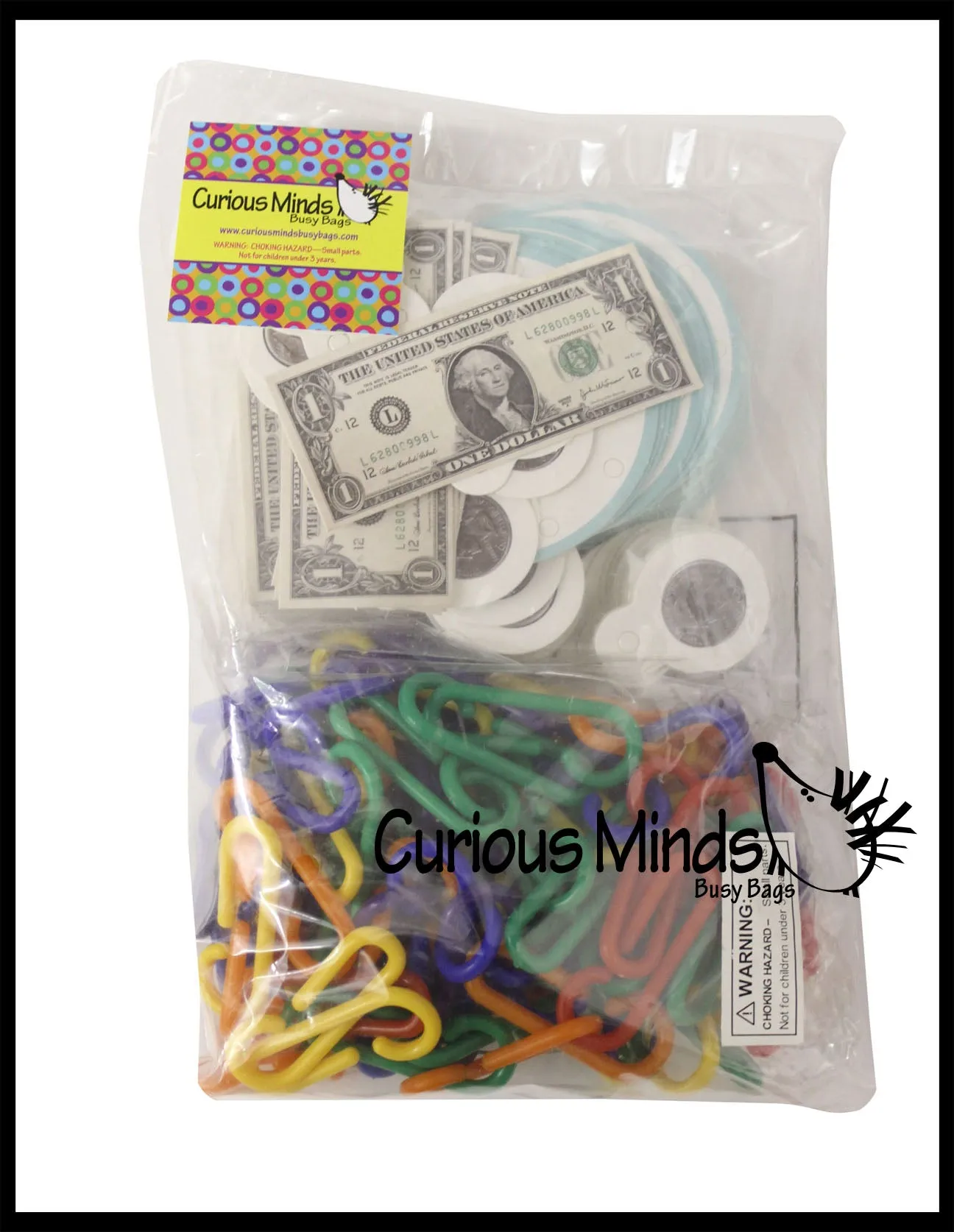 LAST CHANCE - LIMITED STOCK -  SALE - Money Link Puzzle - Learn about Money and Coins Match - Educational Make Change Challenge Toy