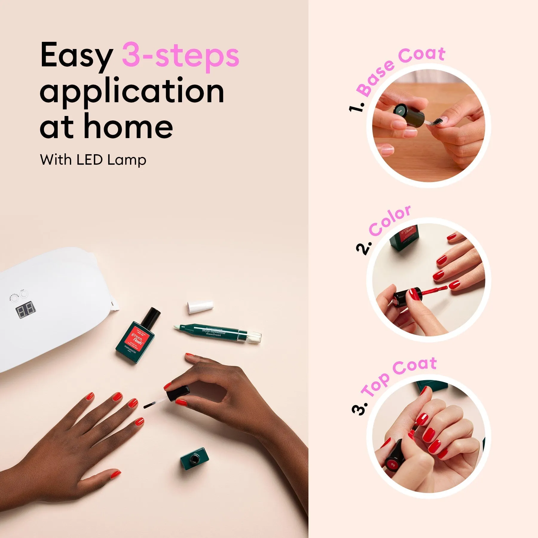 LED nail polish Super Starter Kit - Sweet Dream Trio
