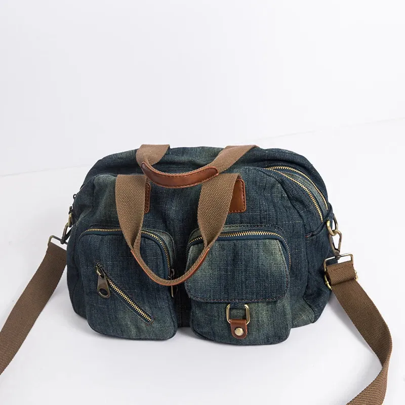 Light dark Blue Denim Handbag