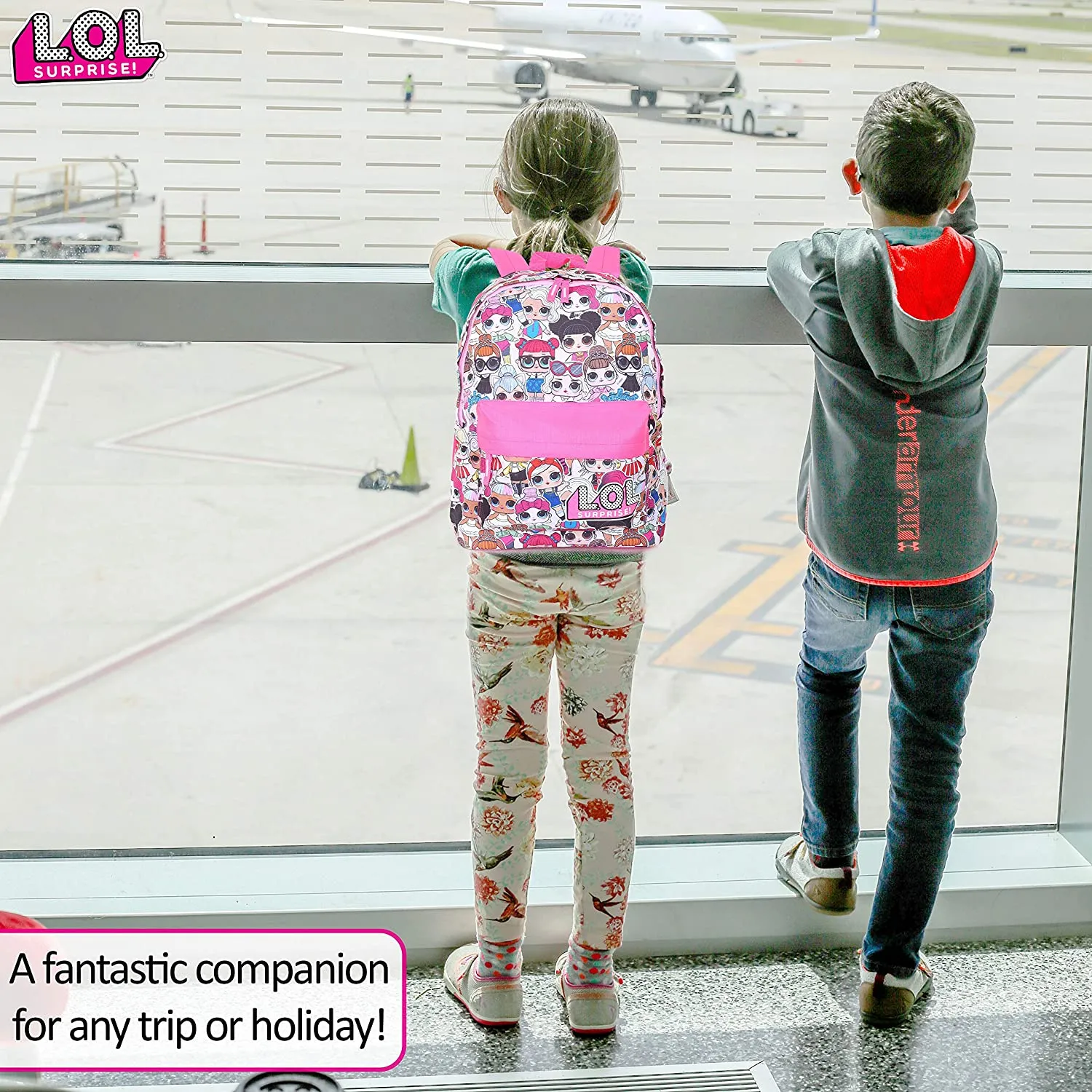 L.O.L. Surprise ! Backpack for Girls and Teens Featuring All-Over Dolls Print