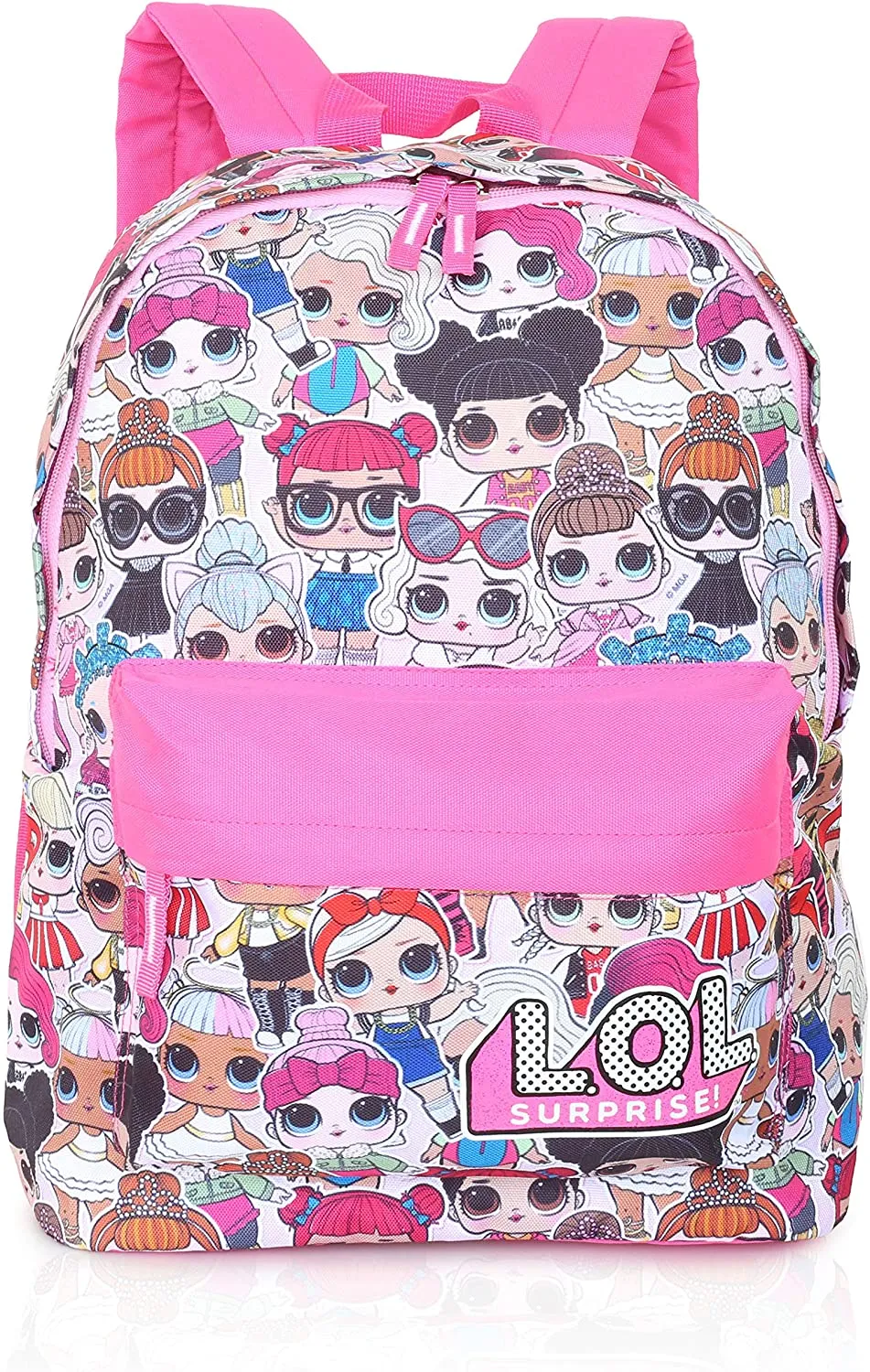L.O.L. Surprise ! Backpack for Girls and Teens Featuring All-Over Dolls Print