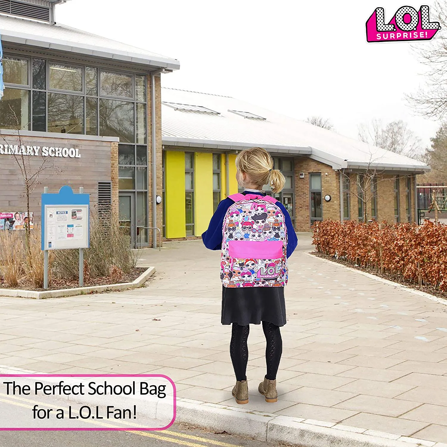 L.O.L. Surprise ! Backpack for Girls and Teens Featuring All-Over Dolls Print