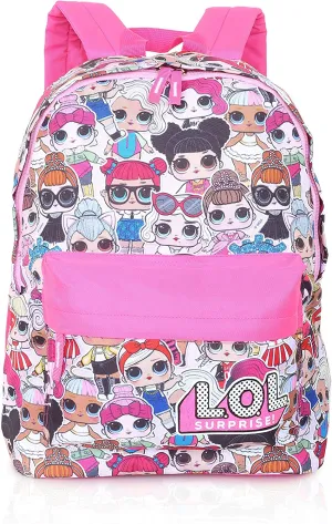 L.O.L. Surprise ! Backpack for Girls and Teens Featuring All-Over Dolls Print