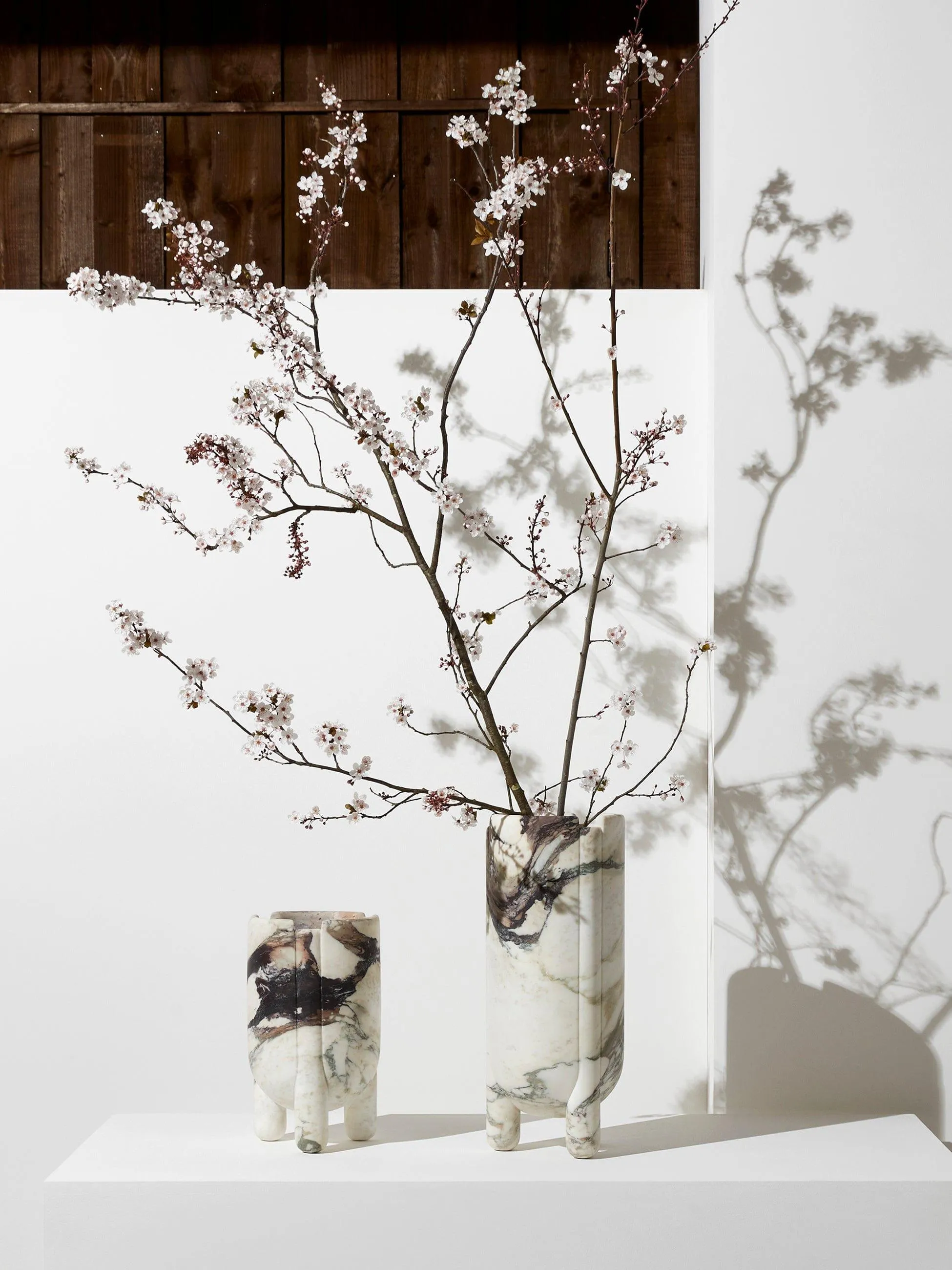 Luca Erba Tall HAN Vase in Calacatta Viola by Collection Particuliere