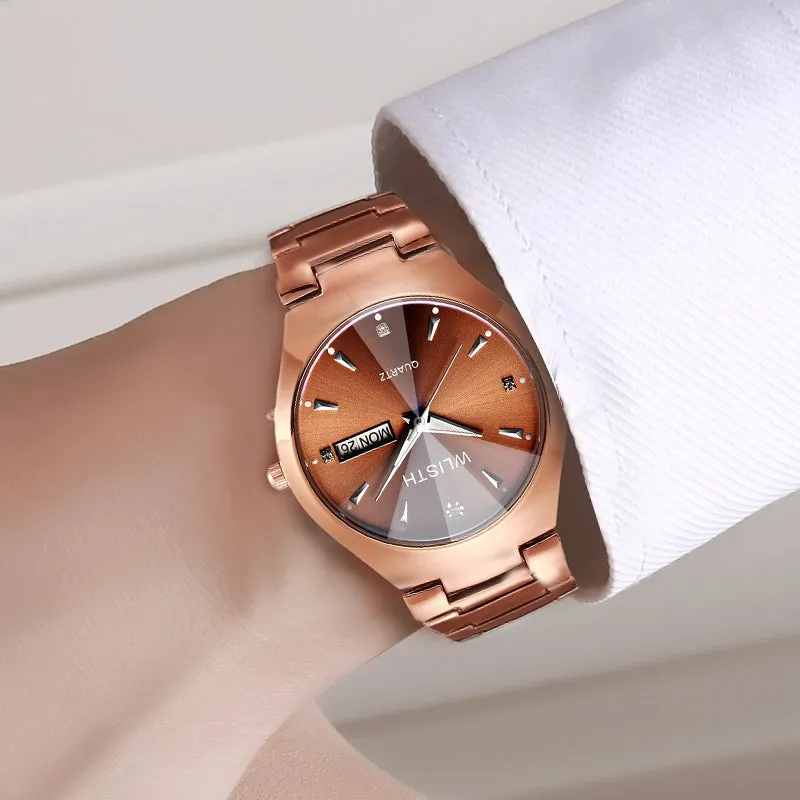 Luminous waterproof steel band watch W11Q8357