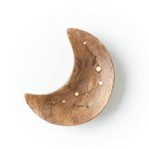 Mango Wood Moon Jewelry Dish
