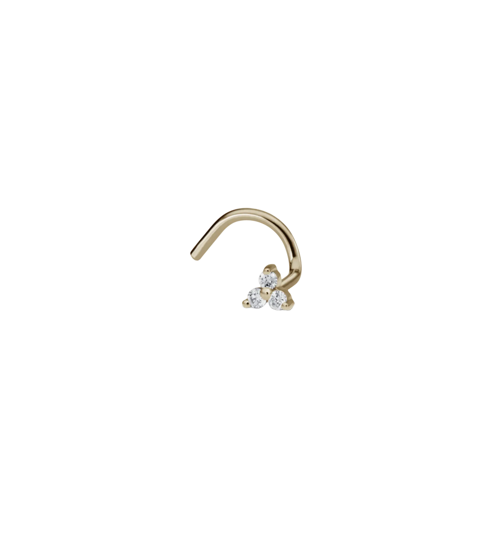 Maria Tash Diamond Trinity Right Nostril Screw 18K