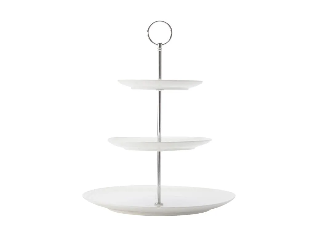 Maxwell & Williams White Basics Diamonds 3-Tier Cake Stand Gift Boxed