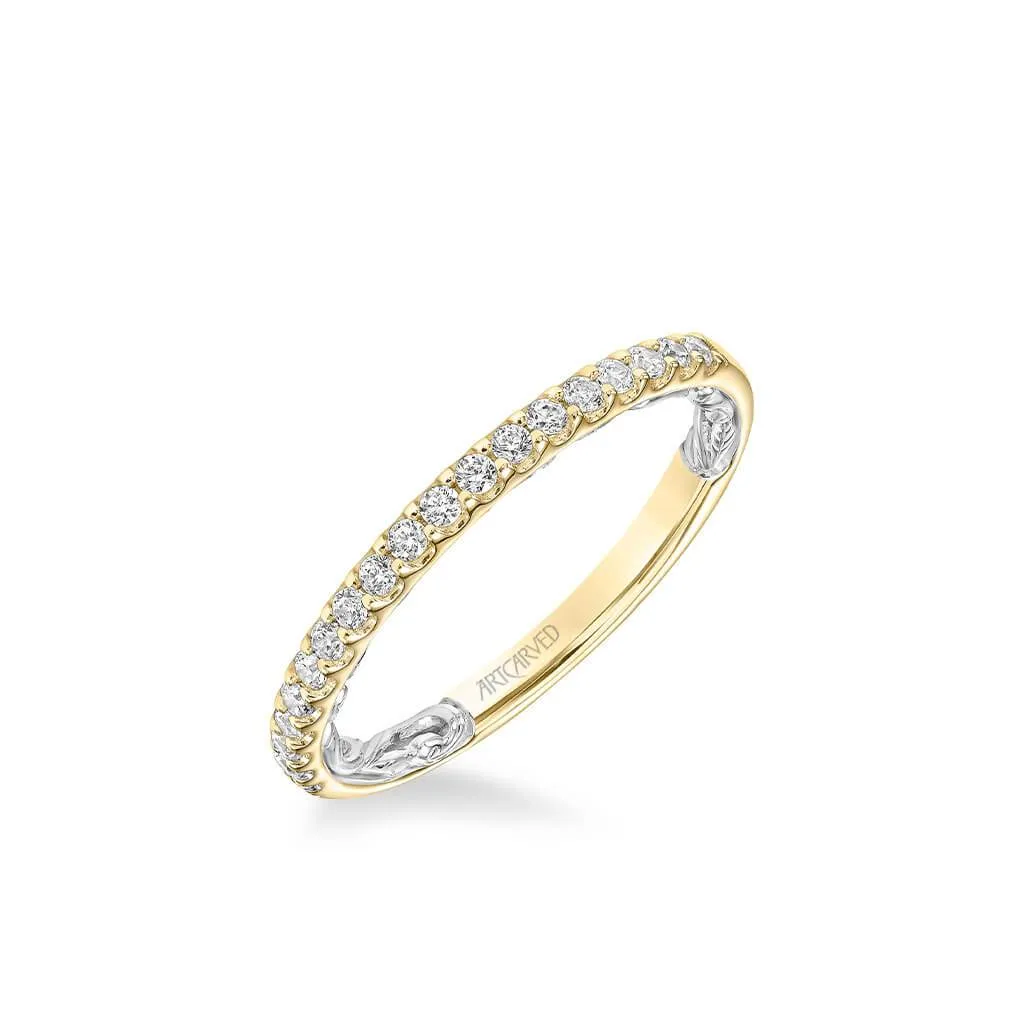 Mellie Lyric Collection Classic Diamond Wedding Band