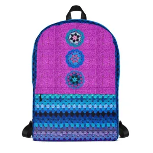 'Mermaid Queen' Crochet Print Backpack