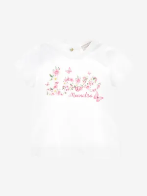 Monnalisa Baby Girls Love T-Shirt in White