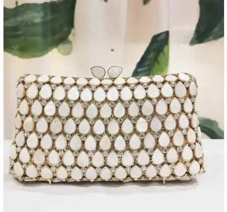 Mother Of Pearl Shell Evening Bag