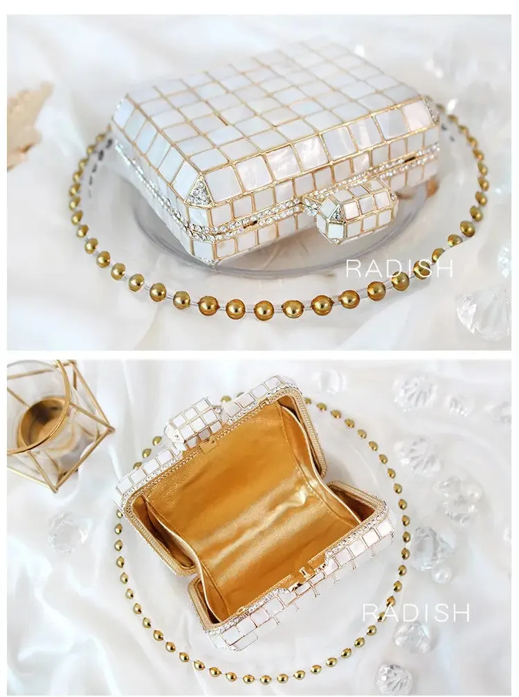 Mother Of Pearl Shell Evening Bag