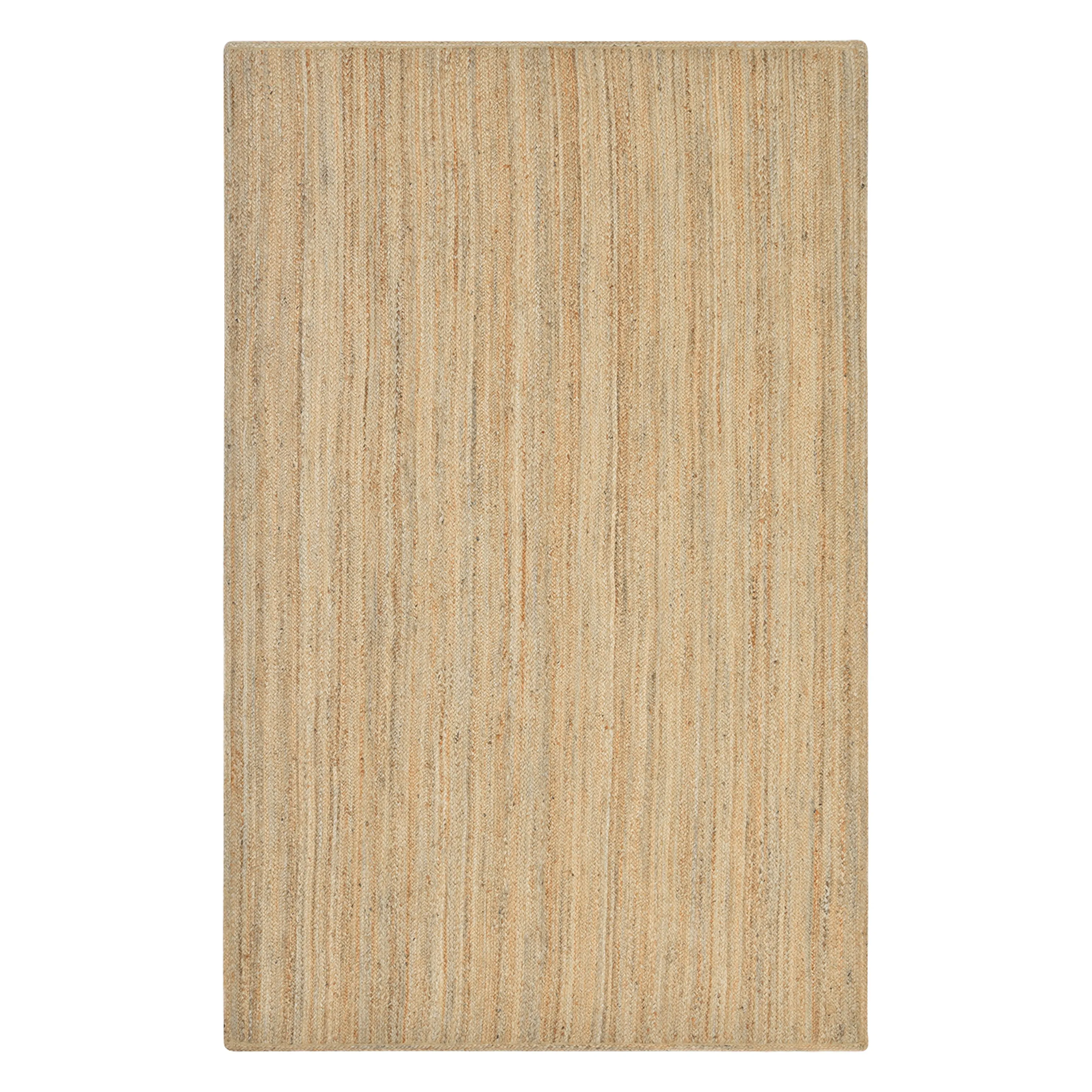 Natural Braided Solid Jute Rug