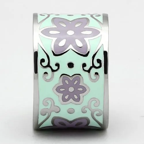 no plating Stainless Steel Ring Epoxy Multi TK824 for Women Style High