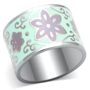 no plating Stainless Steel Ring Epoxy Multi TK824 for Women Style High
