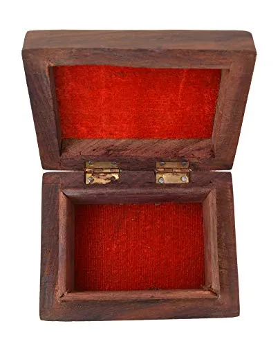 OM SHRI OM Small Decorative Box Jewelry Trinket Organizer Handcrafted Finest Rosewood Keepsake