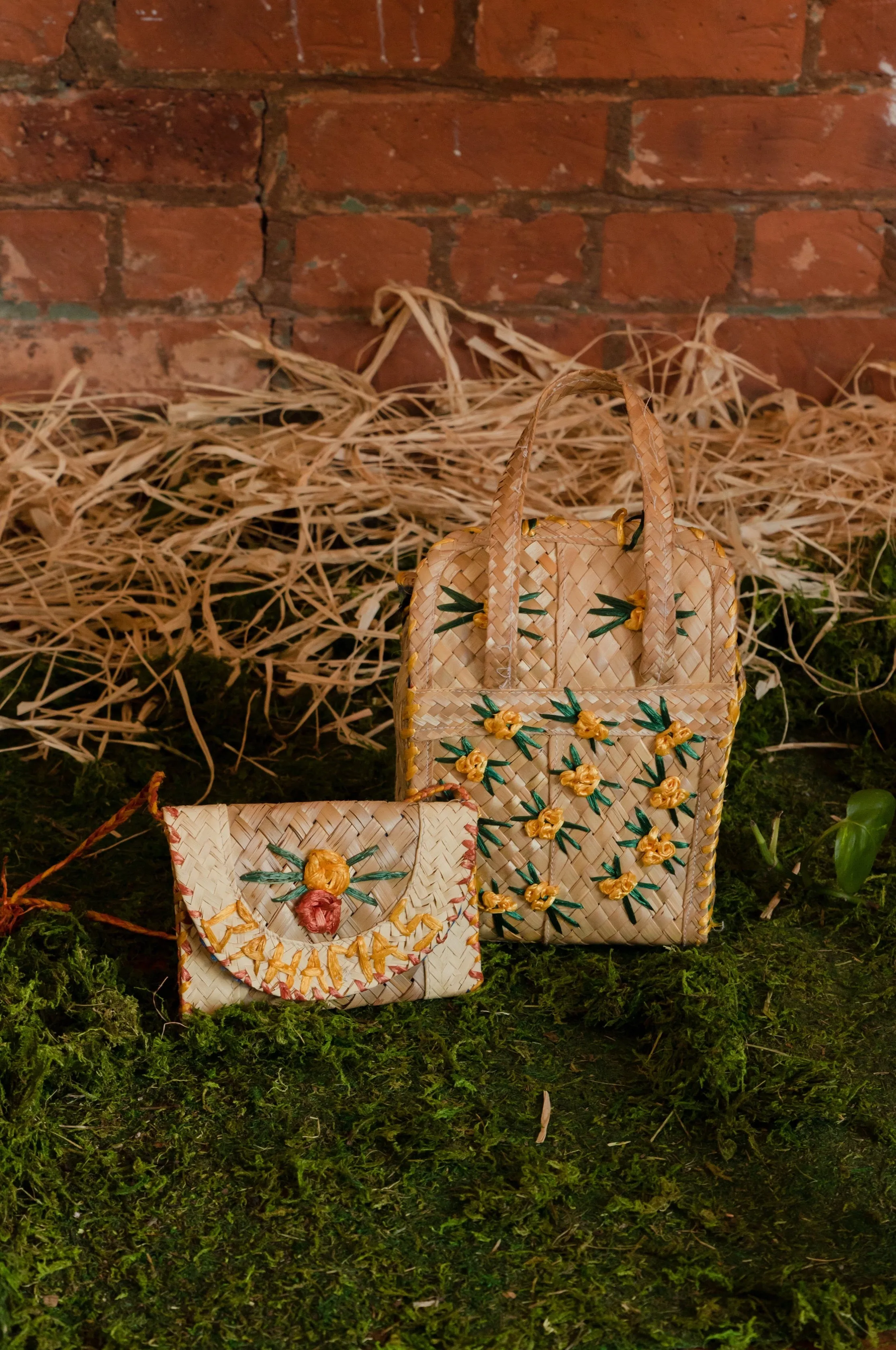 Palm Leaf Straw Handbag
