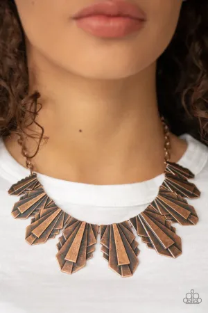 Paparazzi Cougar Cave Necklace Copper