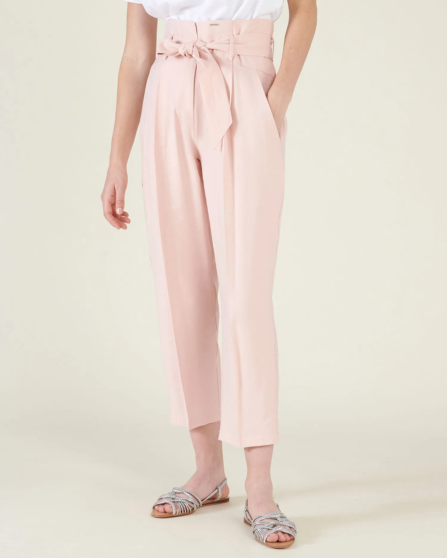 Paper bag waist pants