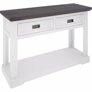 Paris Console Table 2 Drawers & Shelf (Timber may display minor cracking & imperfections)