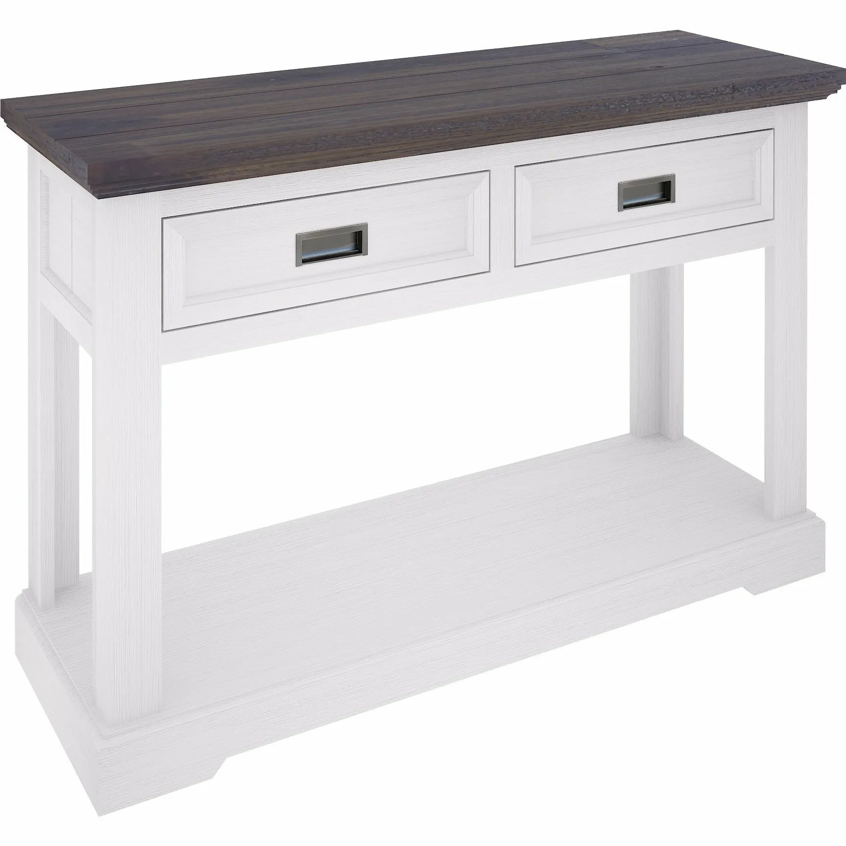 Paris Console Table 2 Drawers & Shelf (Timber may display minor cracking & imperfections)