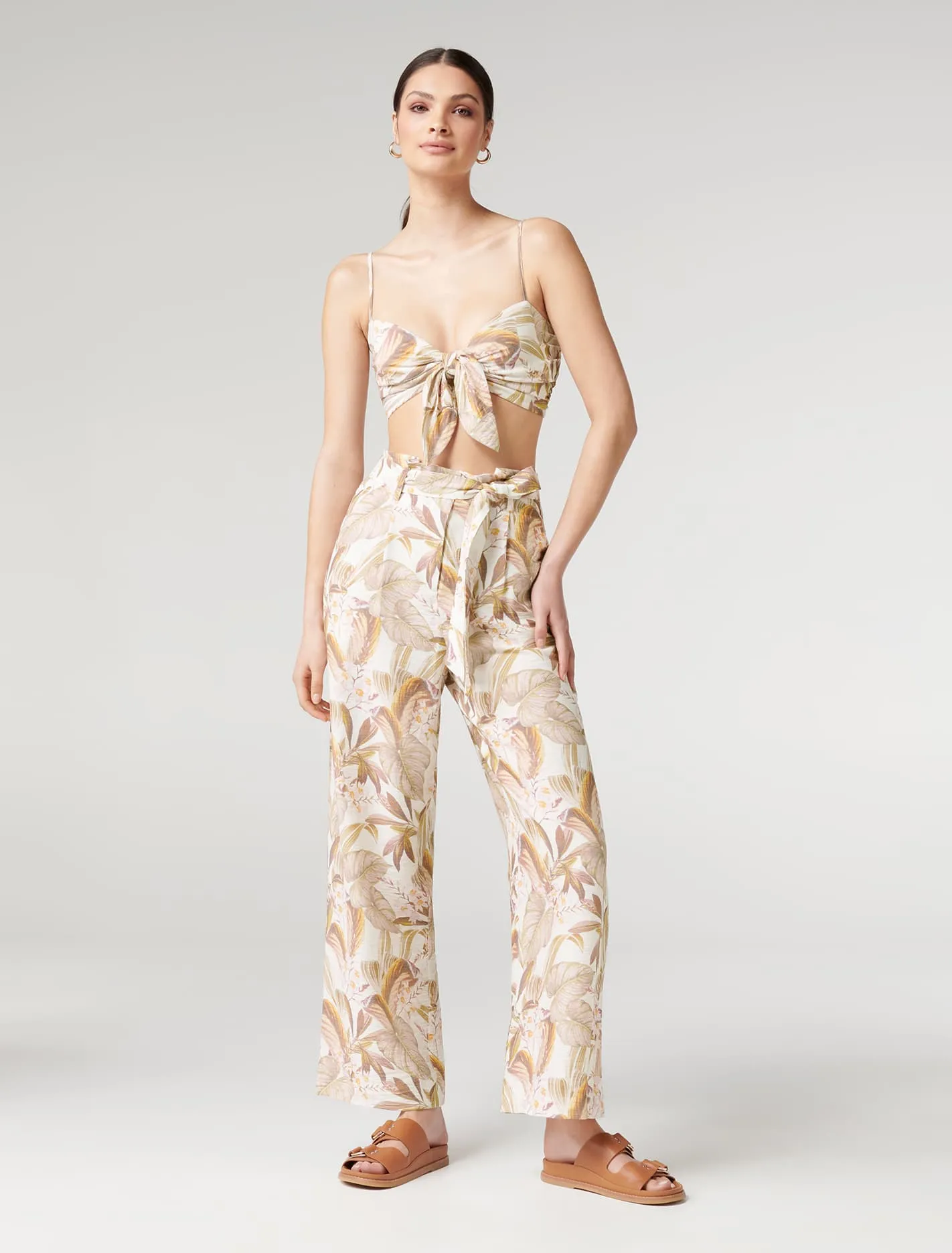 Paula Tie Waist Wide Leg Pants