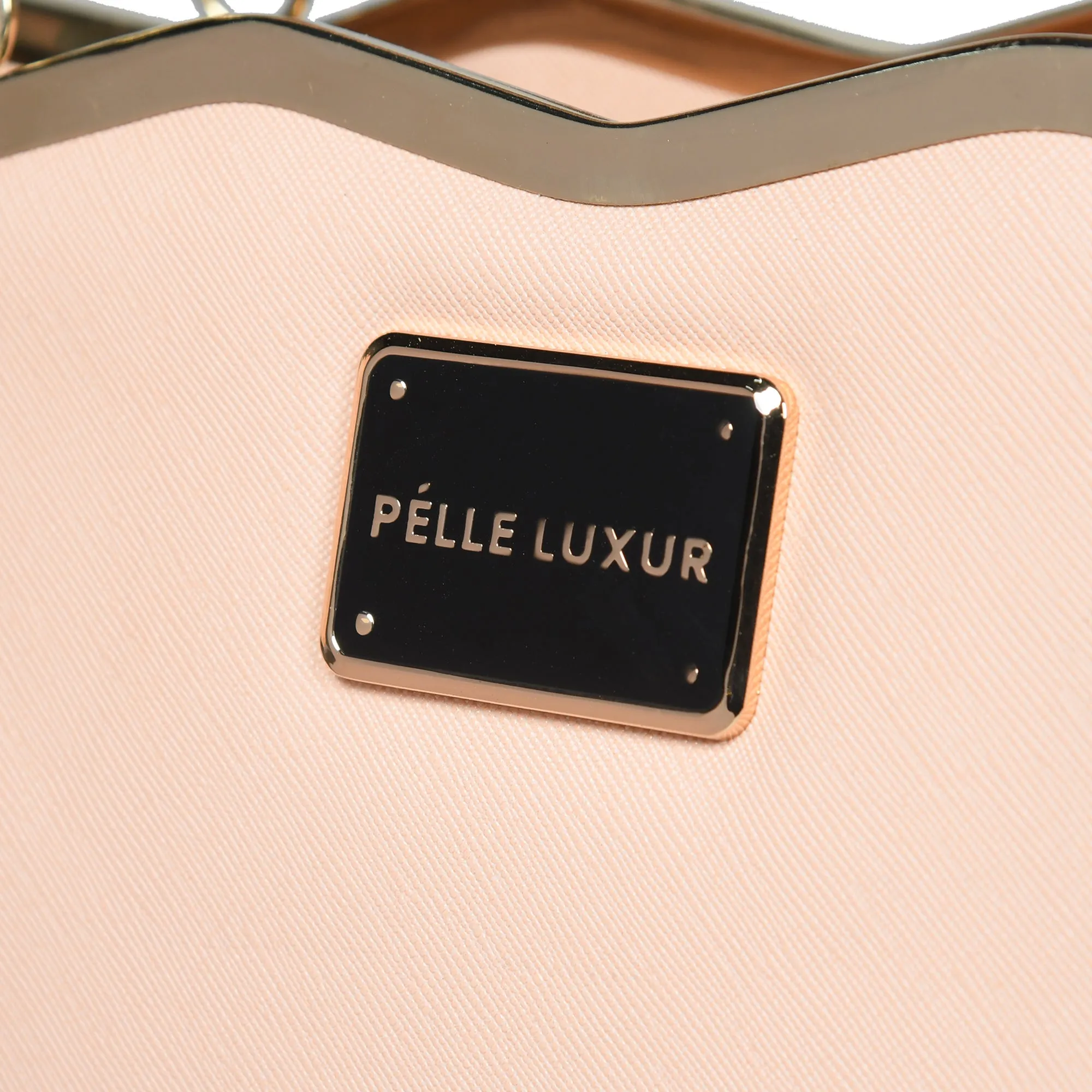 Pelle Luxure Satchel in Pink, White, and Black – Fashion Meets Function