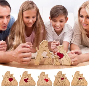 Personalised Wooden Lion Puzzle Custom Lion Family Names Puzzle Home Decor Gifts