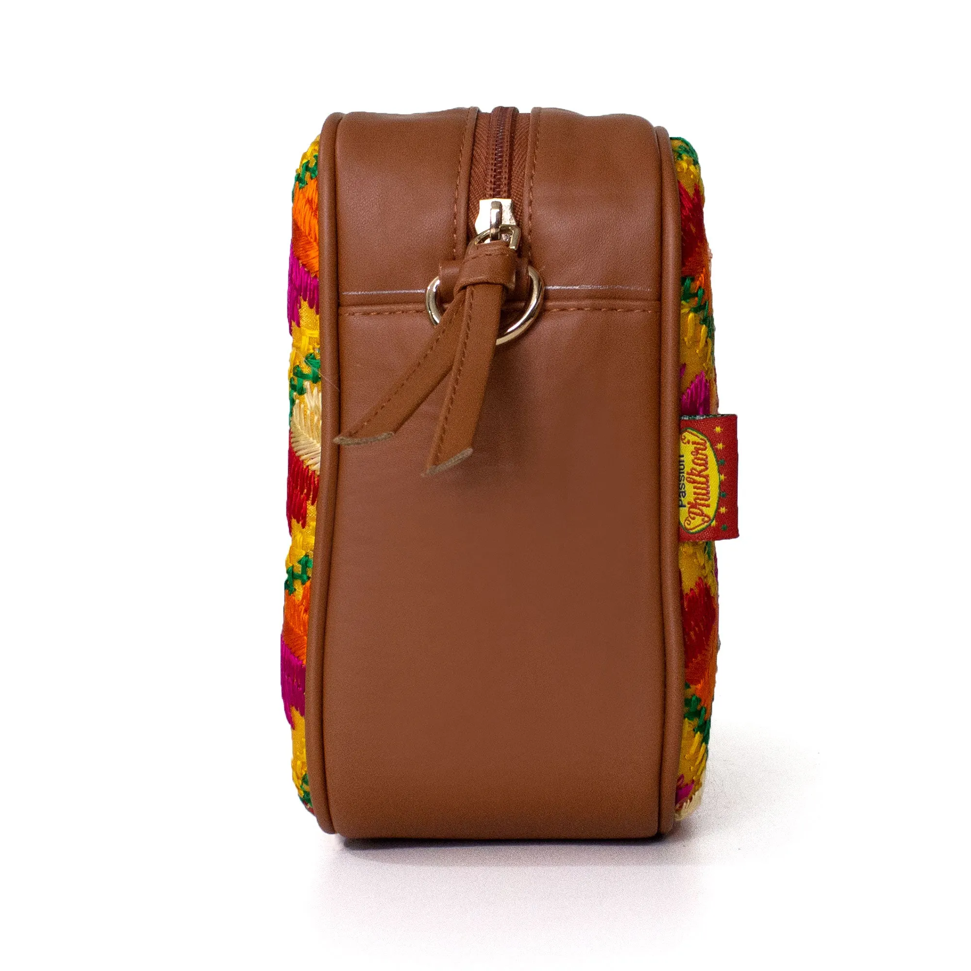 Phulkari Sling Bag- Yellow