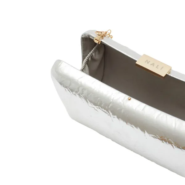 Pia Silver | Metallic Clutch