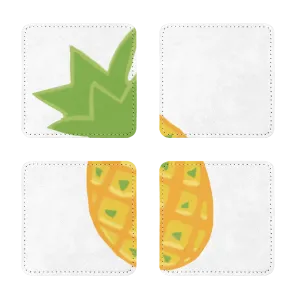 Pineapple Sublimation Coasters Pack of Four