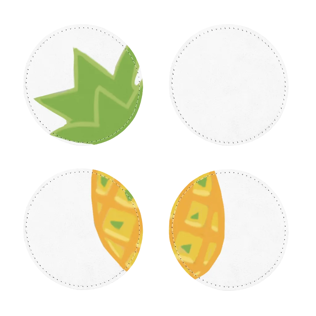 Pineapple Sublimation Coasters Pack of Four