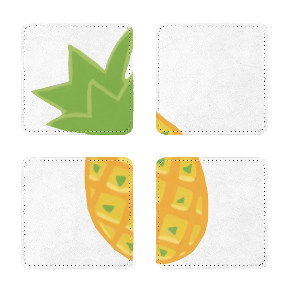 Pineapple Sublimation Coasters Pack of Four