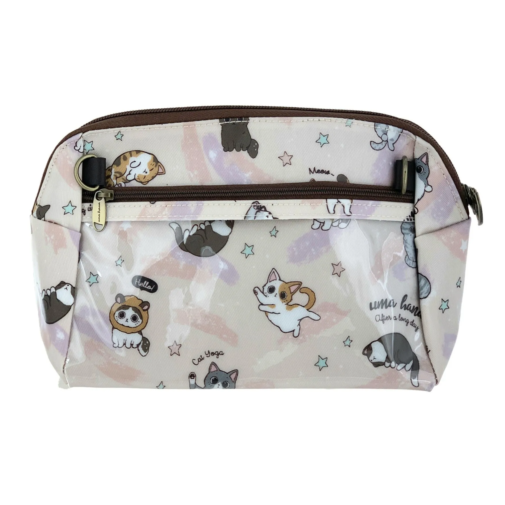 Pink Cat Yoga Mufe Crossbody Bag