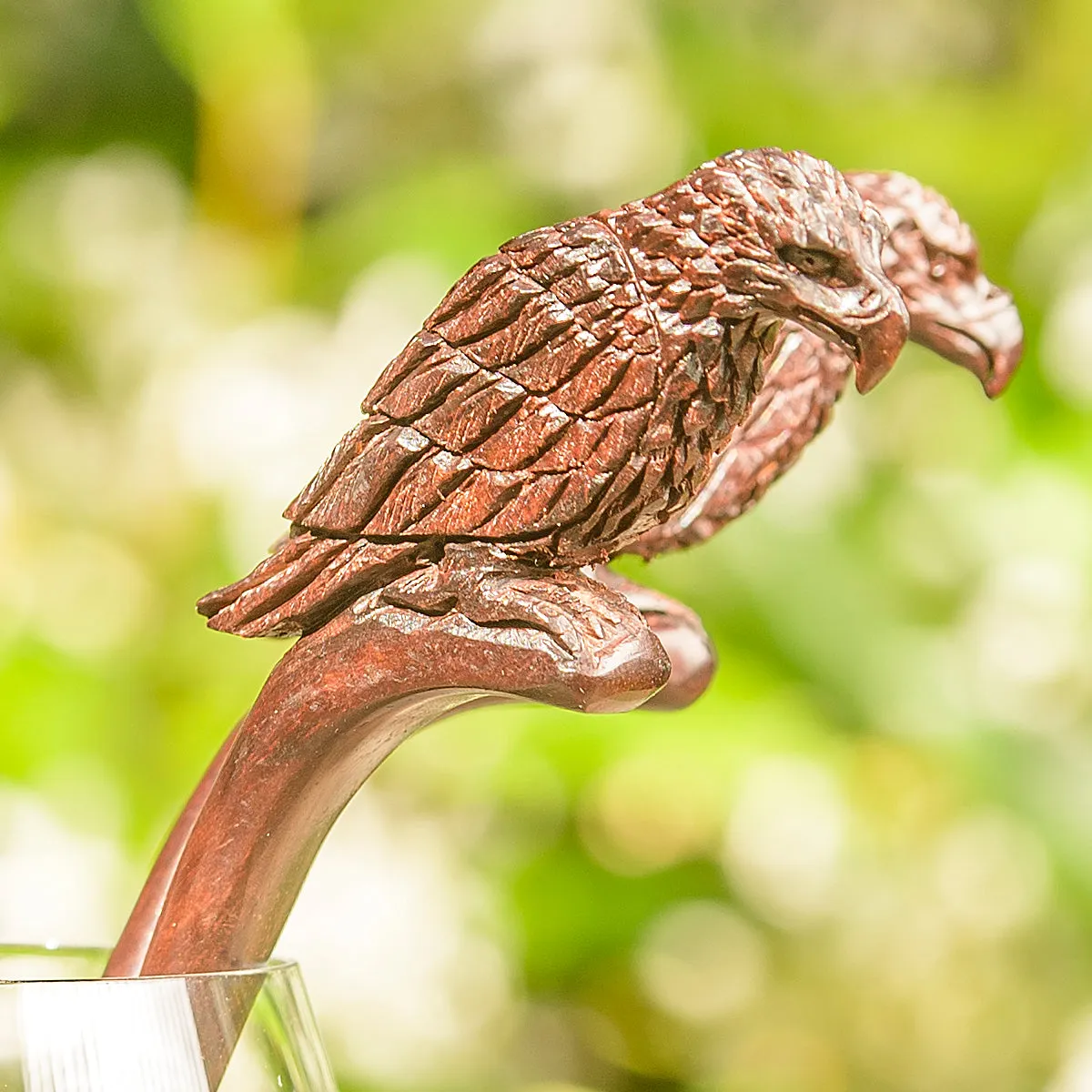 Premium Eagle Wooden Single Prong Hair Stick