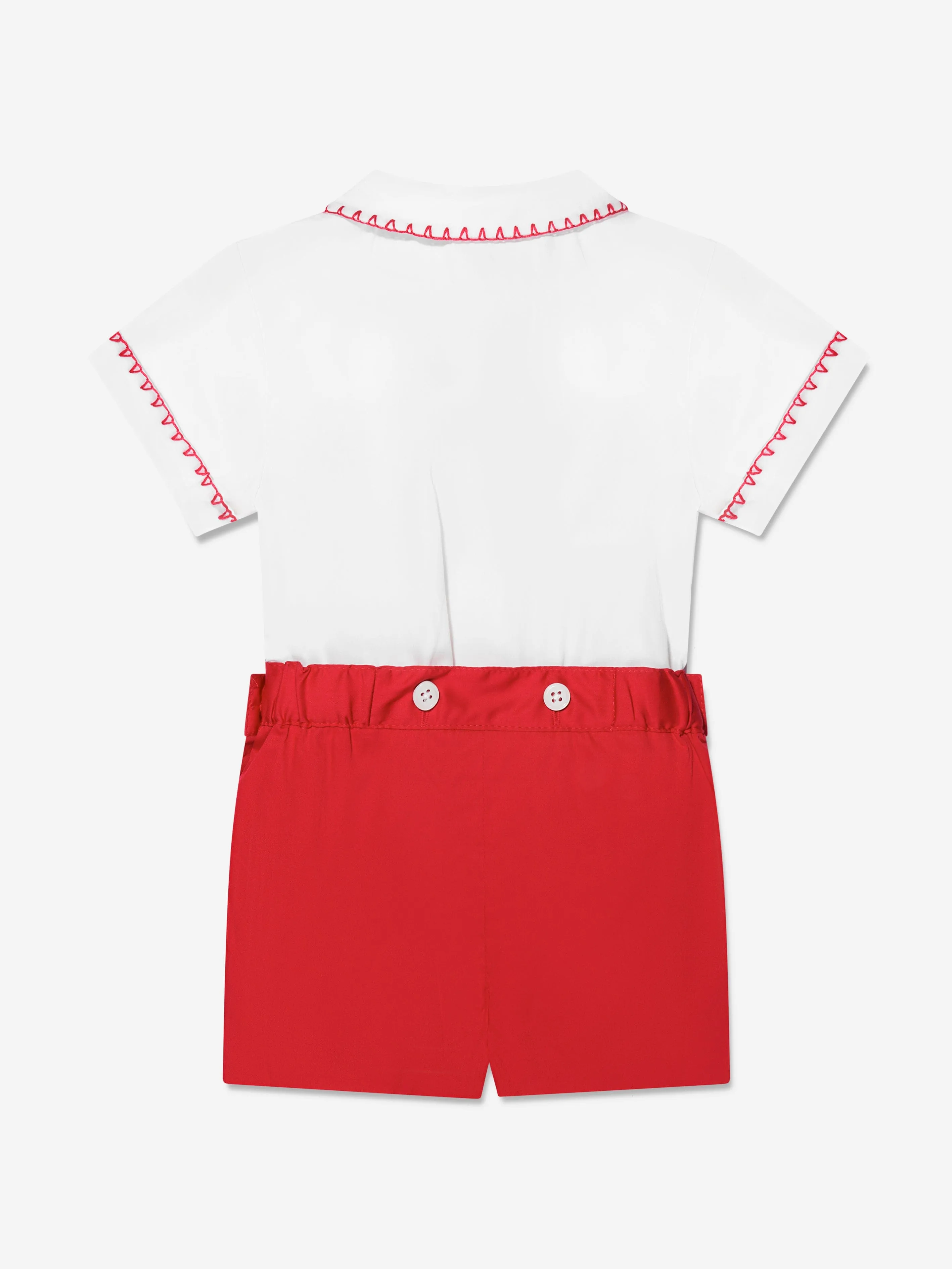 Rachel Riley Baby Boys Smocked Set in Red