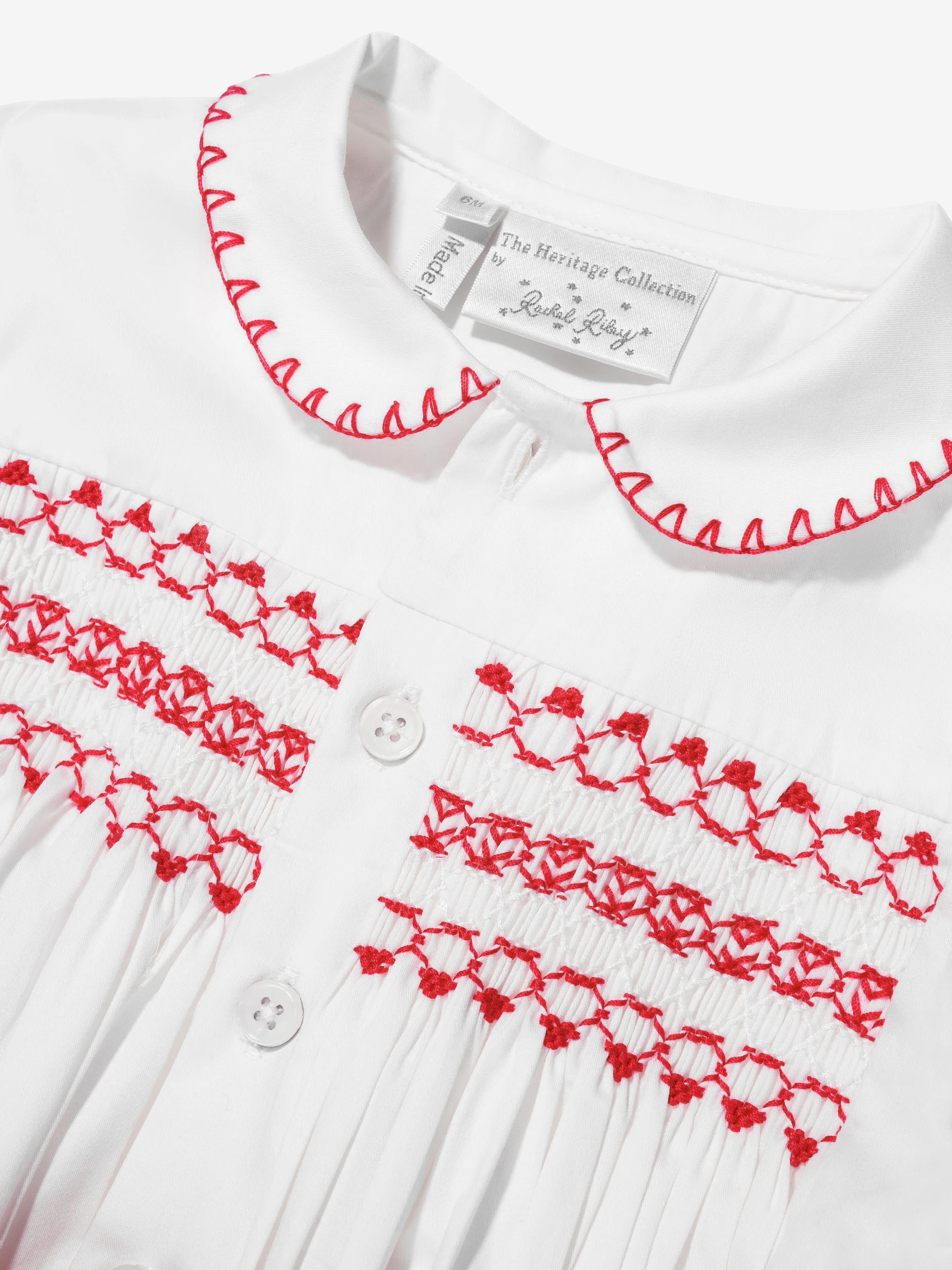 Rachel Riley Baby Boys Smocked Set in Red