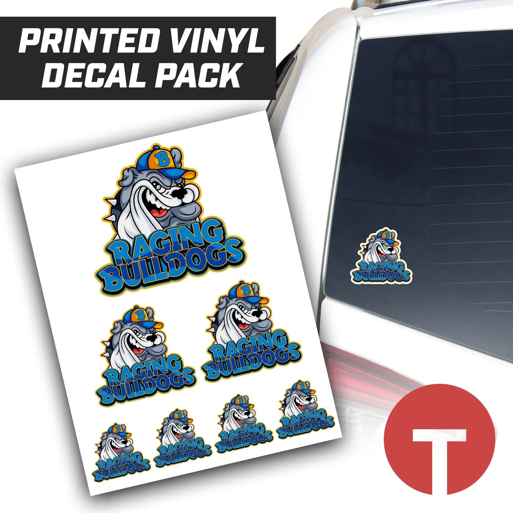 Raging Bulldogs - Logo Vinyl Decal Pack