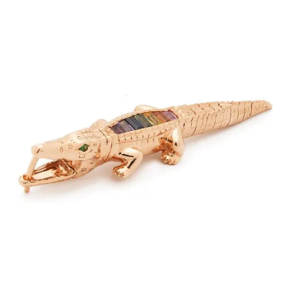 Rainbow Alligator Bite Single Earring