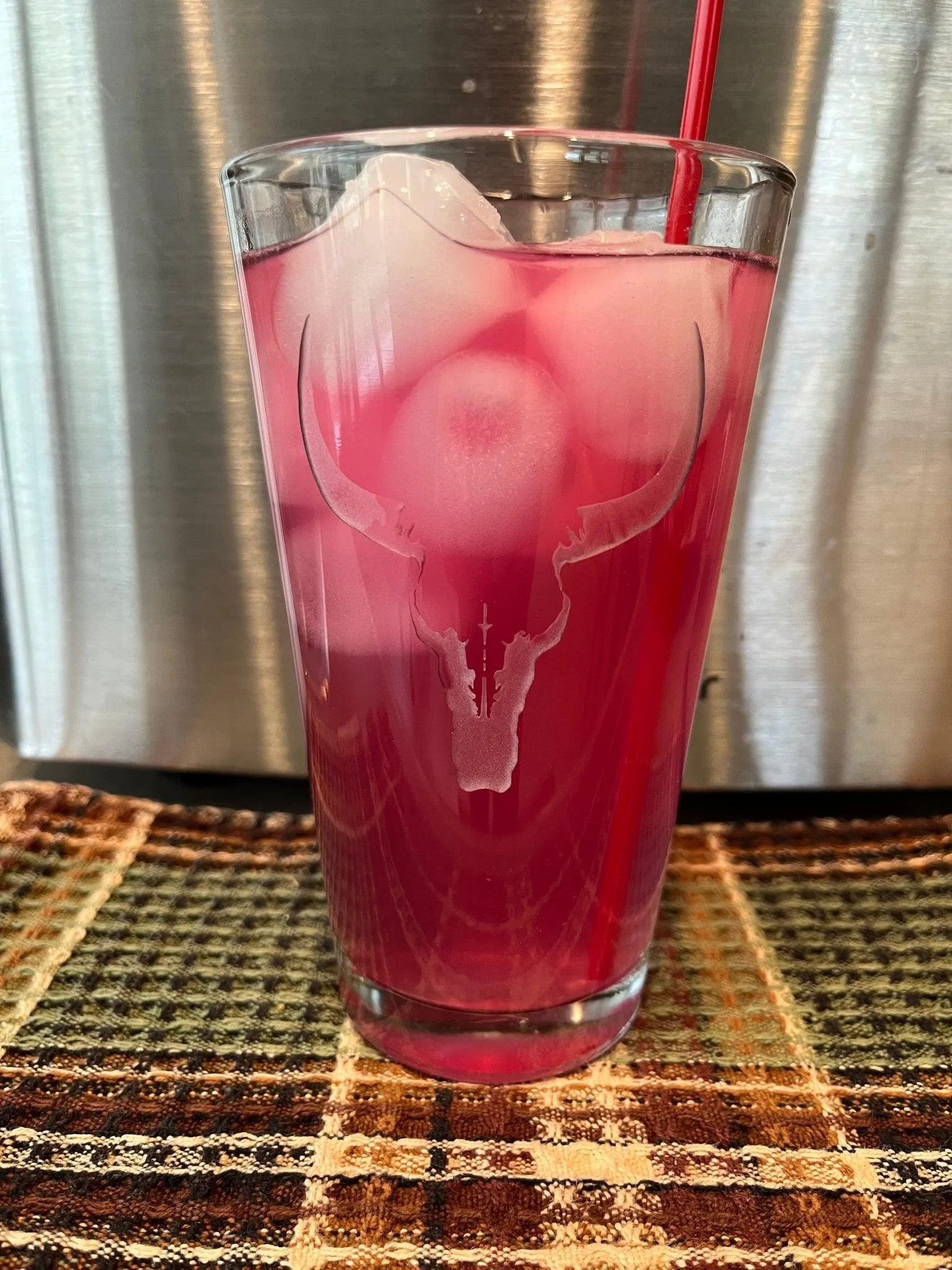 Ranch Steer Sand Carved Pint Glasses