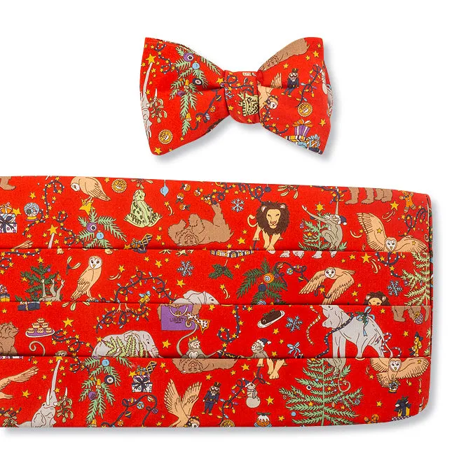 Red Liberty Christmas Cummerbund Set - CB5412