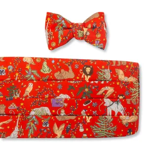 Red Liberty Christmas Cummerbund Set - CB5412