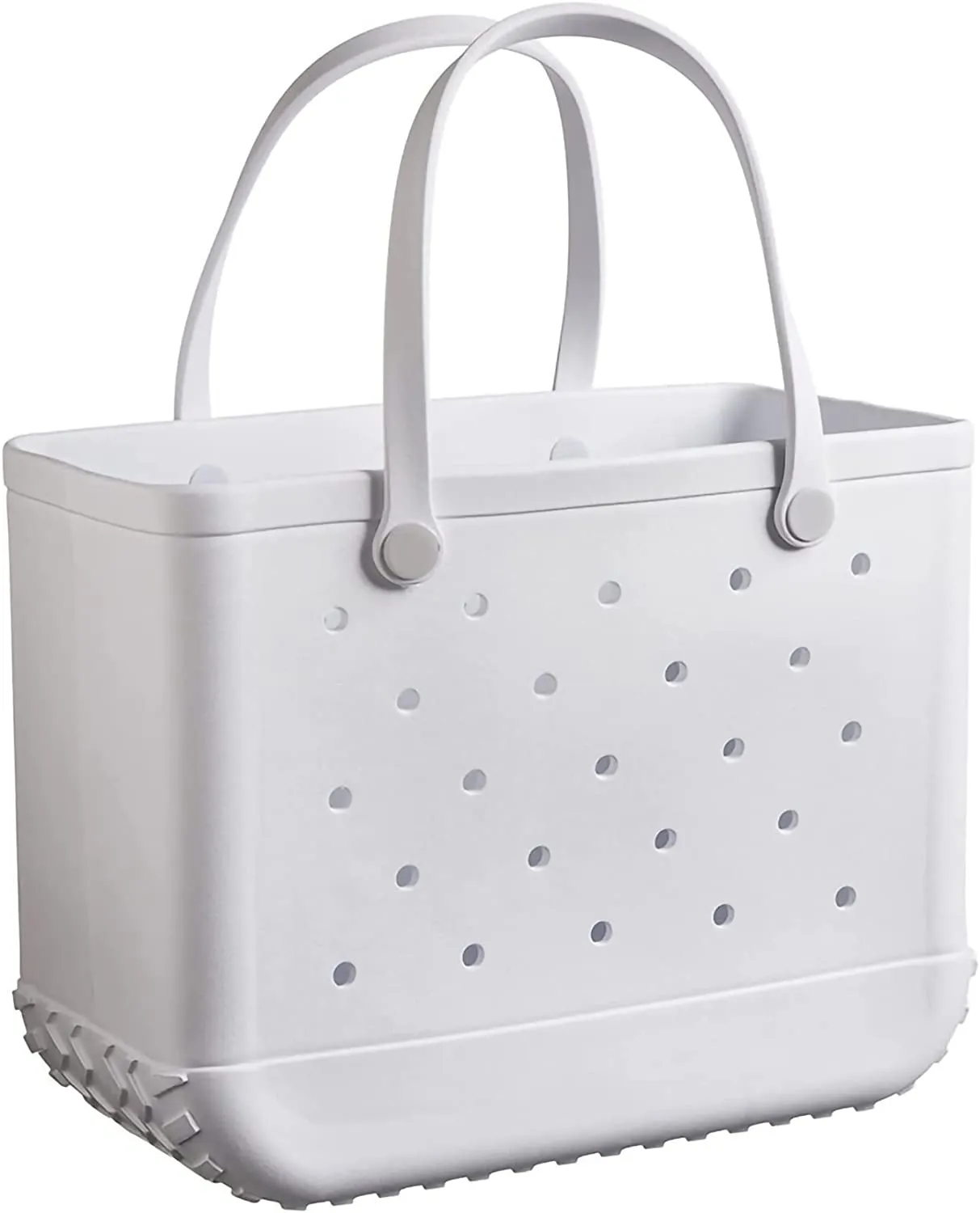 Rubber Beach Bag Waterproof EVA Portable Handbag Travel Bags with Holes Tote Bag for Beach Outdoor Boat Pool Work Sports（OverSized）