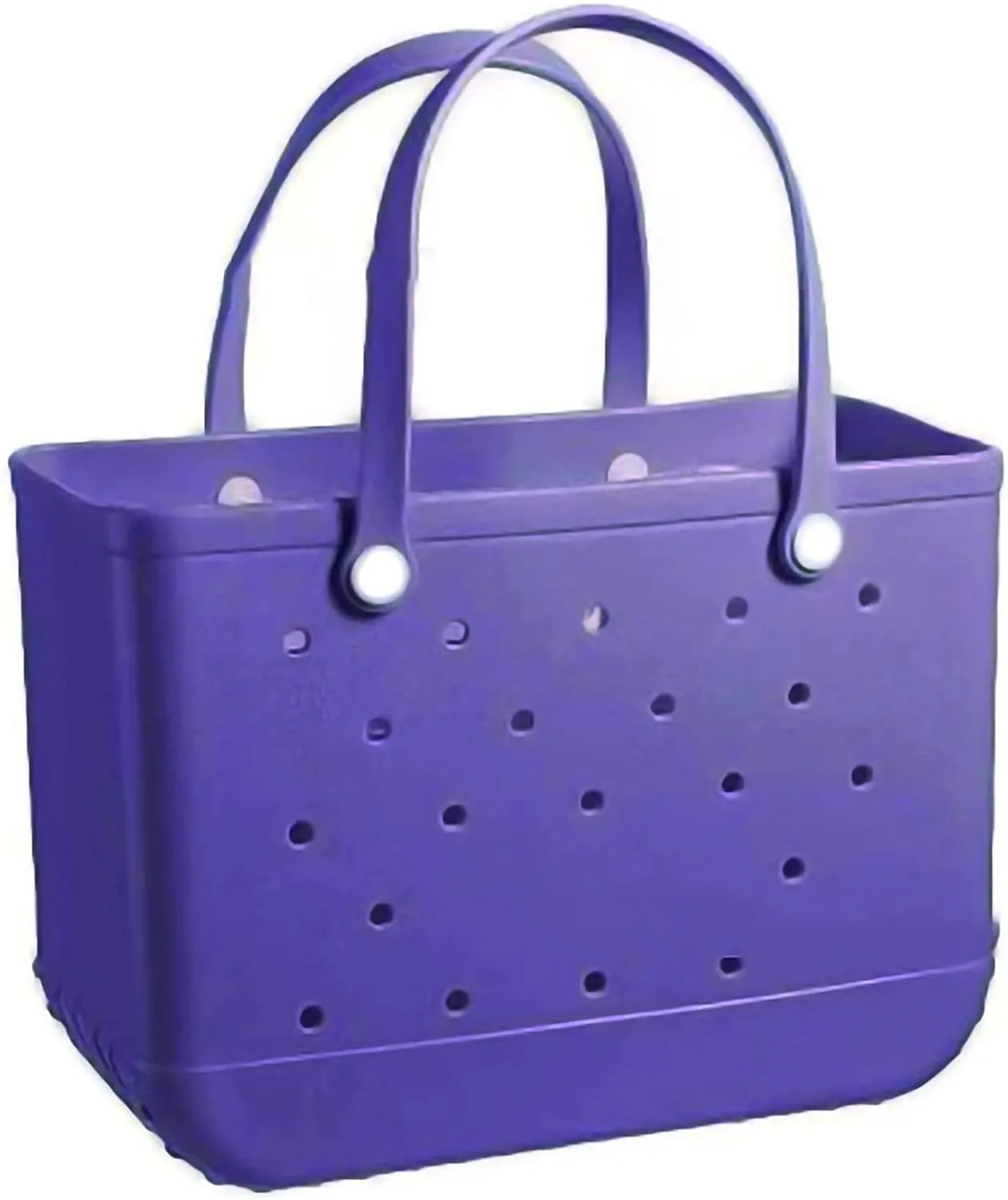 Rubber Beach Bag Waterproof EVA Portable Handbag Travel Bags with Holes Tote Bag for Beach Outdoor Boat Pool Work Sports（OverSized）