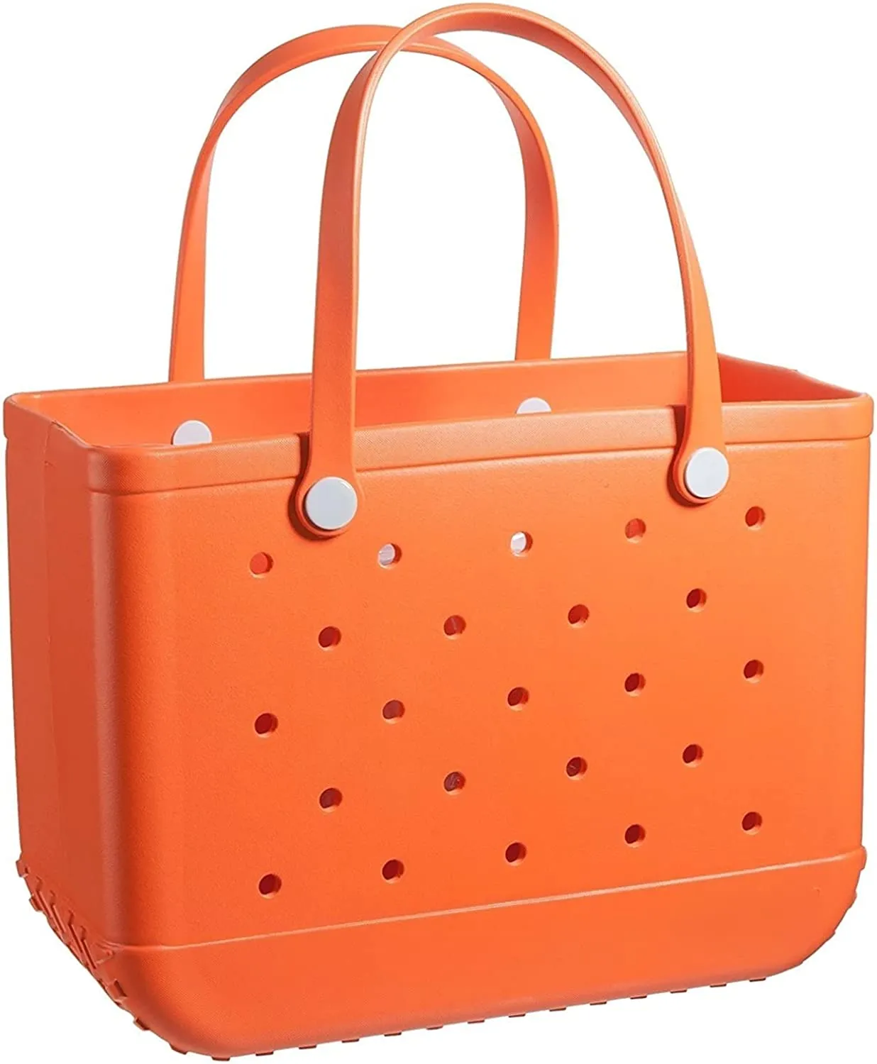 Rubber Beach Bag Waterproof EVA Portable Handbag Travel Bags with Holes Tote Bag for Beach Outdoor Boat Pool Work Sports（OverSized）