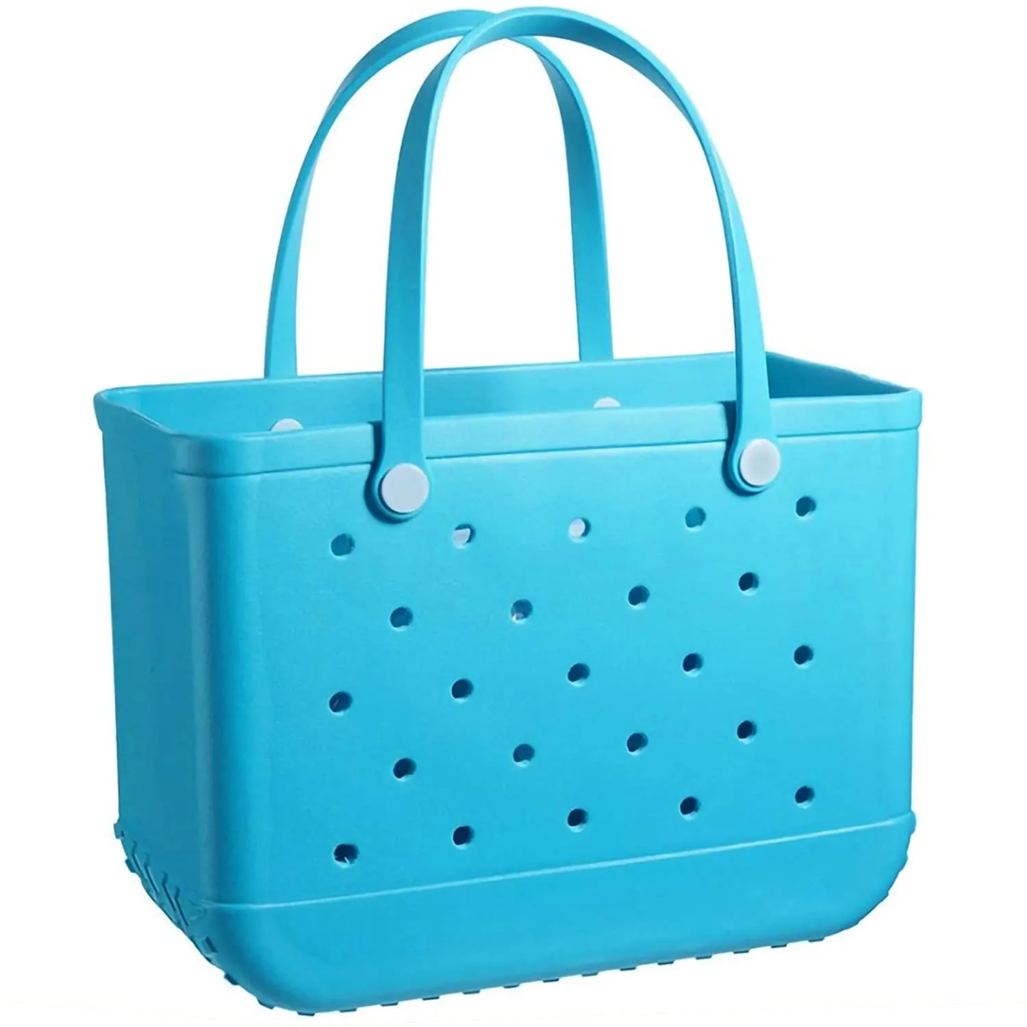 Rubber Beach Bag Waterproof EVA Portable Handbag Travel Bags with Holes Tote Bag for Beach Outdoor Boat Pool Work Sports（OverSized）