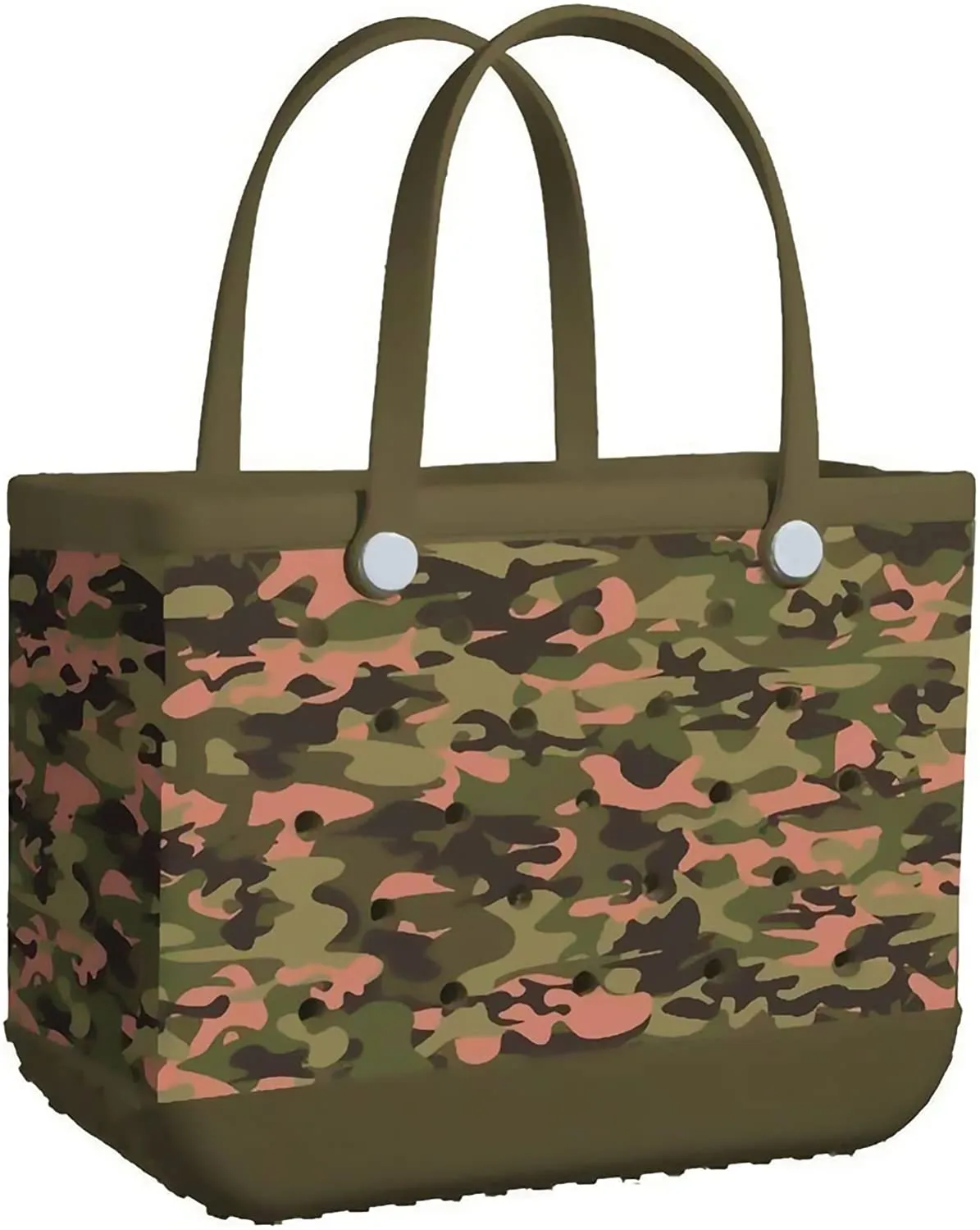Rubber Beach Bag Waterproof EVA Portable Handbag Travel Bags with Holes Tote Bag for Beach Outdoor Boat Pool Work Sports（OverSized）